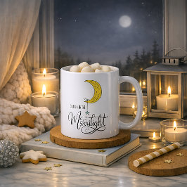 Caneca De Café Whimsical Star and Moon Moonlight 