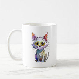 Caneca De Café Whimsical Watercolor Cat