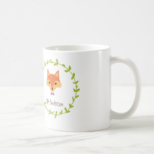 Caneca De Café Whimsical Woodland rapta o Sr. e a Sra. Groom (Direita)