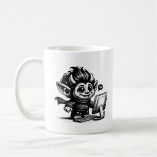 Caneca De Café Whimsigoth Cyborg Troll de Internet Vintage Art De