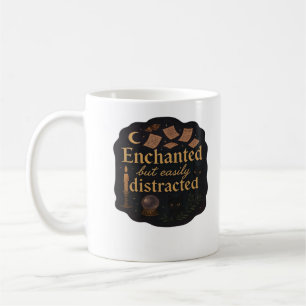 Caneca De Café Whimsigoth Fantasy Mystical Forests, Luas e Magia
