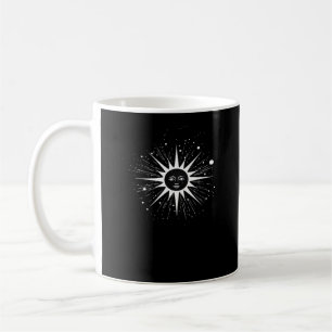 Caneca De Café Whimsigoth Night Sky Sun Moon Witchy Classic Hallo