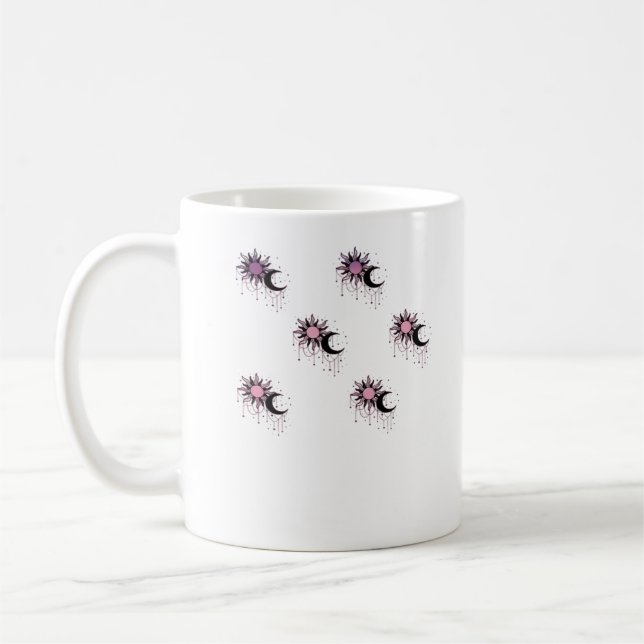 Caneca De Café Whimsigoth Sun Moon Witchy (Esquerda)