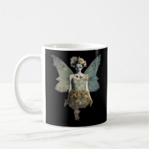 Caneca De Café Whimsigoth Zombie Fada Velha Timey Gótica Moody Ar