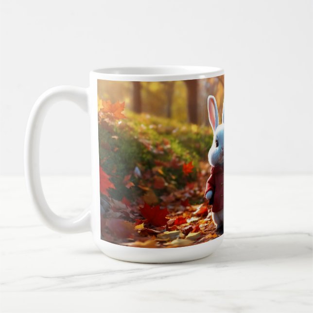 Caneca De Café "Whimsy & Wonderland: Coluna Bunny Mug Inspirada e (Esquerda)