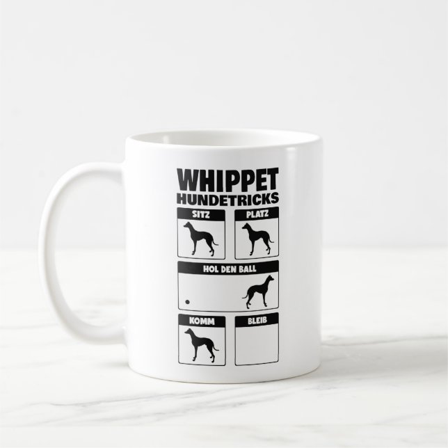 Caneca De Café Whippet Hundetricks Windhund Tricks Sighthound (Esquerda)