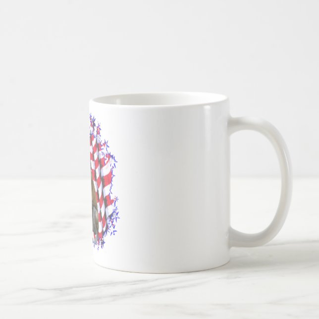 Caneca De Café Whippet Patriot (Direita)
