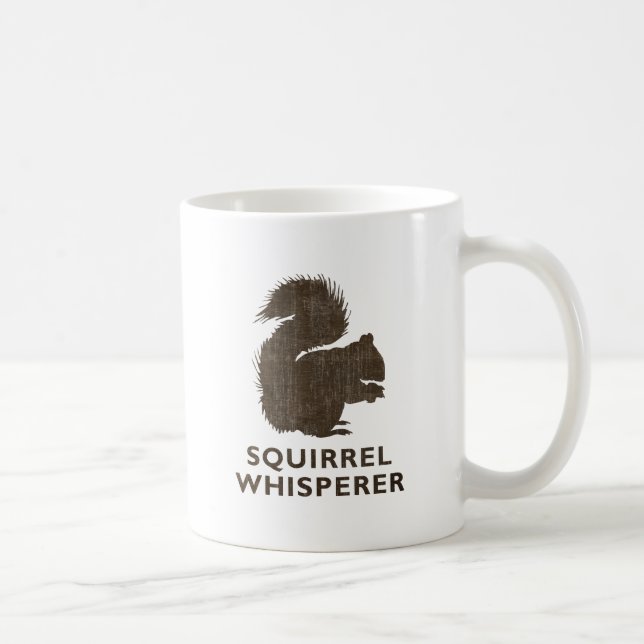 Caneca De Café Whisperer do esquilo do vintage (Direita)