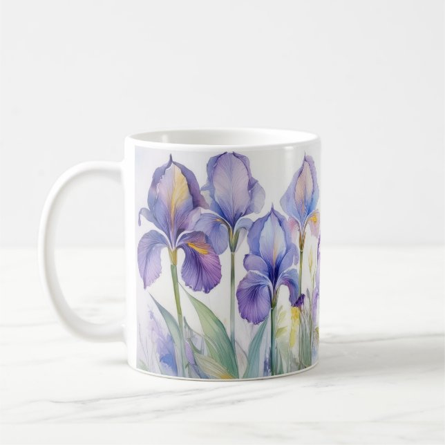 Caneca De Café Whispers of Spring – Iris Bloom II Mug (Esquerda)