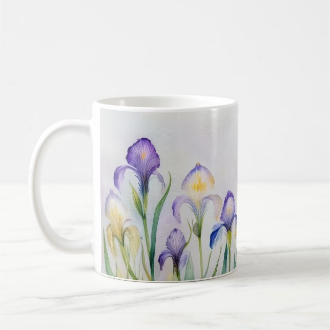 Caneca De Café Whispers of Spring – Iris Bloom Mug (Esquerda)