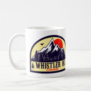 Caneca De Café Whistler British Columbia Canada Minimalist Ski