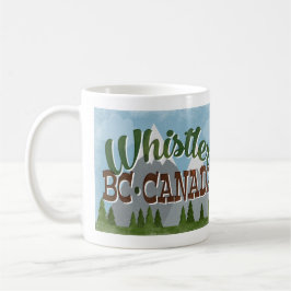 Caneca De Café Whistler Canada Fun Retro Snowy Mountains