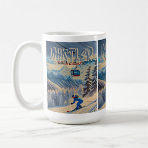 Caneca De Café Whistler Vancouver British Columbia Canadá 1950