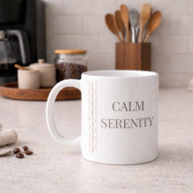 White Braid Serenity Classic Mug, 11 oz