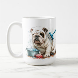 Caneca De Café White Buldogue Bath Christmas Coffee Cupa