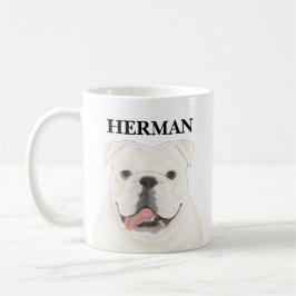 Caneca De Café White Buldogue Personalizado
