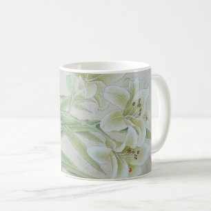 Caneca De Café White Lily