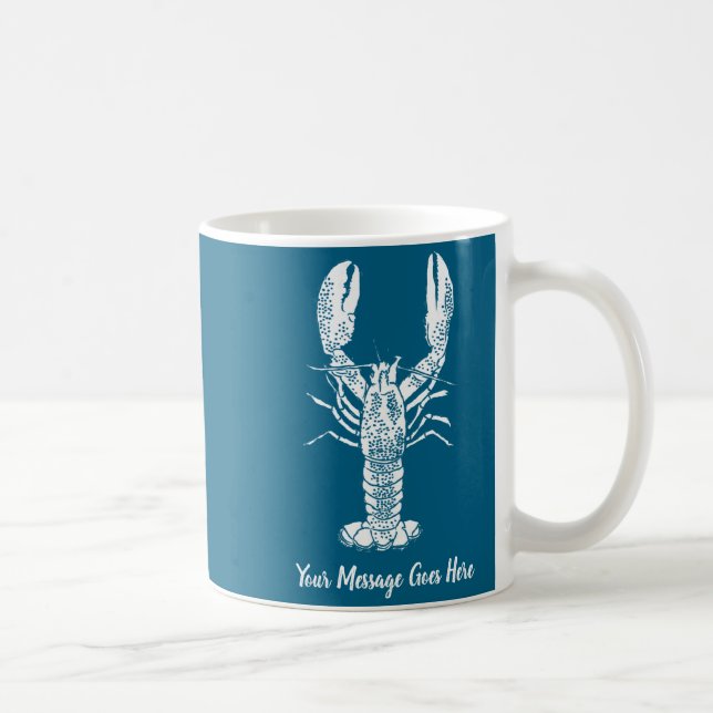 Caneca De Café White Lobster Graphic Message _1  (Direita)