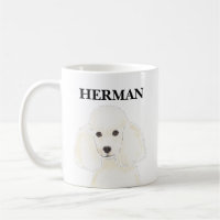 White Poodle Personalizado