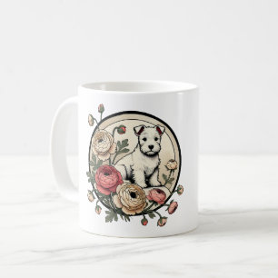 Caneca De Café White Scottish Terrier Art Cute Scottie