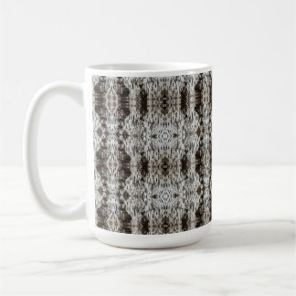 Caneca De Café White Tiger Tree Bark Patterned