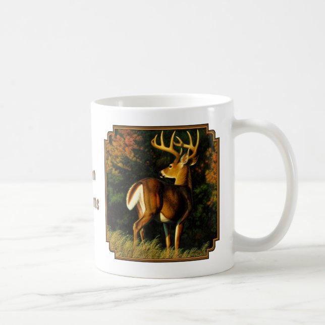 Caneca De Café Whitetail Deer Trophy Buck Hunting (Direita)