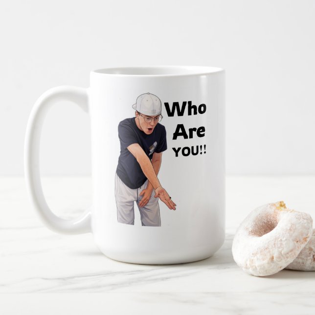 Caneca De Café Who are you Cam  (Com Donut)
