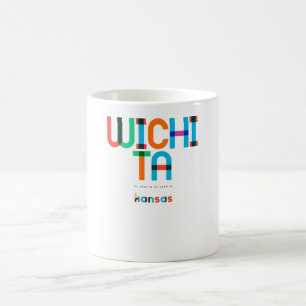 Caneca De Café Wichita Kansas Meio século, Pop Art,