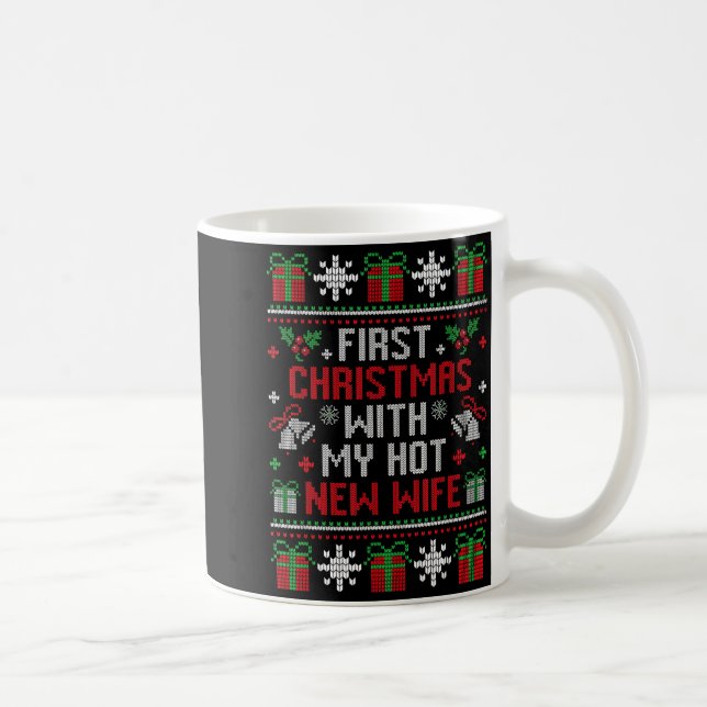 Caneca De Café Wife Husband First Christmas Just Married Christma (Direita)