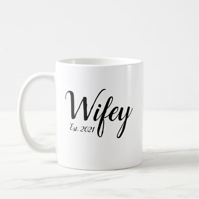 Caneca De Café Wifey Mug, Noiva Mug, Casal Mug, Presentes De Féri (Esquerda)