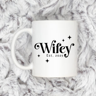 Caneca De Café Wifey no último ano qualquer fonte retrorativa ele
