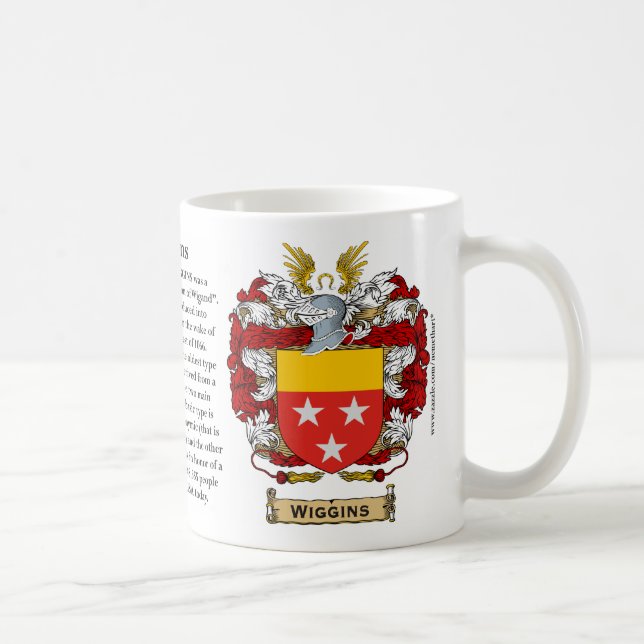 Caneca De Café Wiggins, a origem, o significado e a crista sobre (Direita)