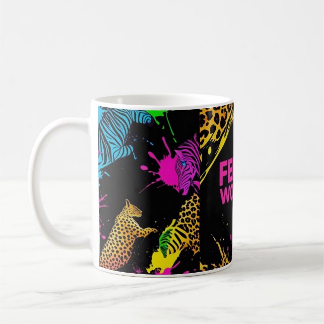 Caneca De Café Wild and Feral Woman (Esquerda)