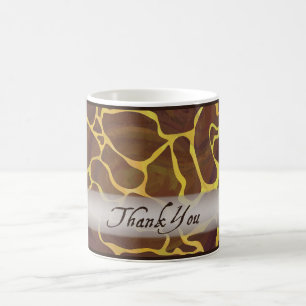 Caneca De Café Wild Animal Giraffe Obrigado