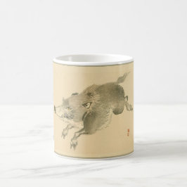 Caneca De Café Wild Boar (Arte japonesa) (por Kono Bairei)
