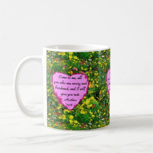 CANECA DE CAFÉ WILDFLOWER MATTHEW 11:28 FOTO DESIGN