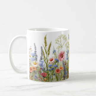 Caneca De Café Wildflowers, Boho Cottagecore Style