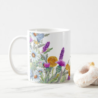 Caneca De Café Wildflowers Floral, Botanical Garden, Colorful gif