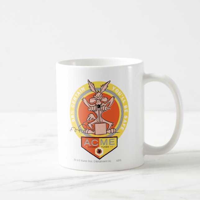 Caneca De Café WILE E. COYOTE™ Acme - 68% certo de que você estar (Direita)