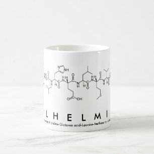 Caneca De Café Wilhelmina peptide name mug