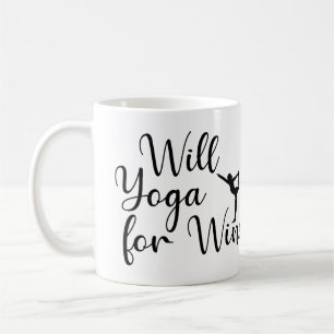Caneca De Café Will Yoga for Wine
