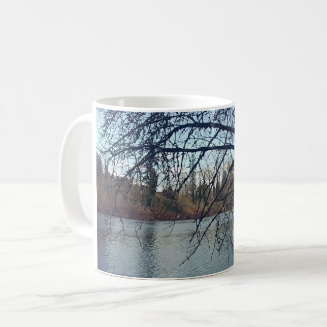 Caneca De Café Willamette River, OR (Frente Esquerda)