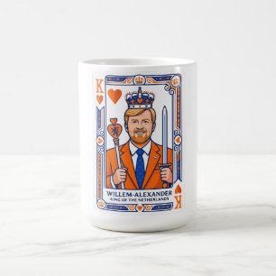 Caneca De Café Willem-Alexander Cartão de Jogadas - Rei de Copas
