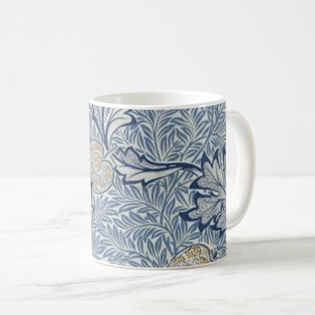Caneca De Café William Morris Apple Fllower Design (Frente Esquerda)