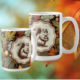 Caneca De Café William Morris Autumn Leaves Squirrel