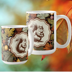 Caneca De Café William Morris Autumn Leaves Squirrel