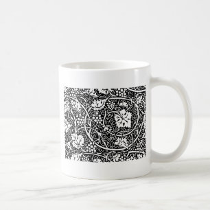Caneca De Café William Morris Black White Grape Vine
