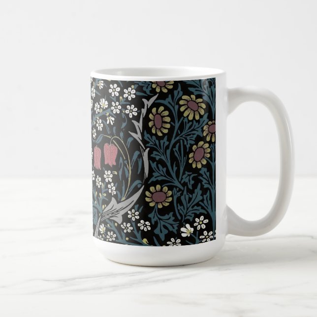 Caneca De Café William Morris Blackthorn Floral Art Nouveau (Direita)