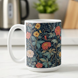 Caneca De Café William Morris Blue Teal Arts & Crafts Floral