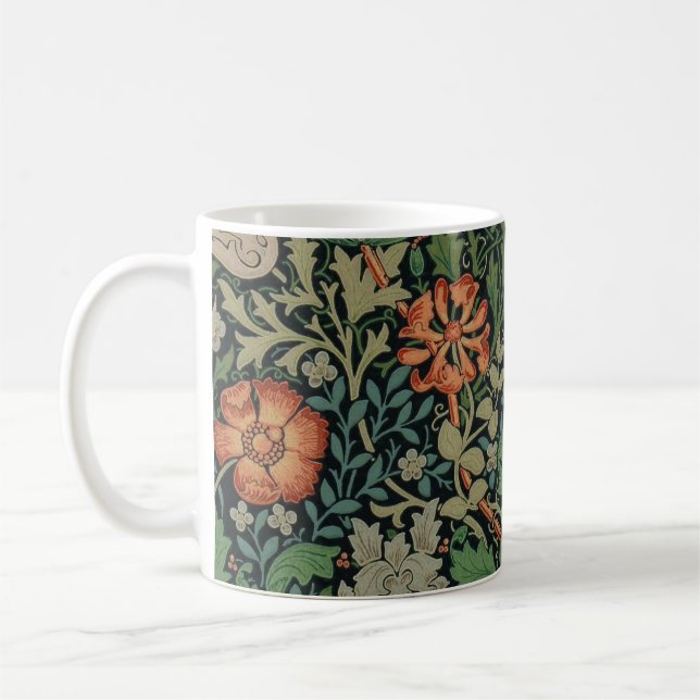Caneca De Café William Morris Compton Wallpaper Classic (Esquerda)